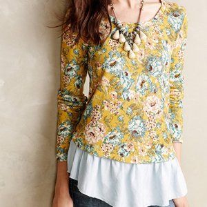 Anthropologie Lilka Goldenrod Ruffle Medium
